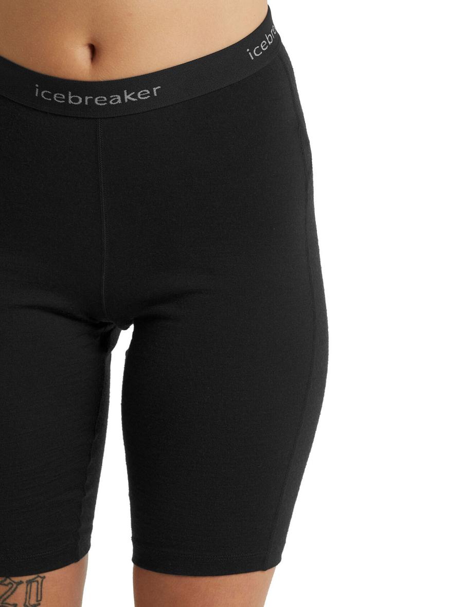 Icebreaker Merino 200 Oasis Thermal Shorts Női Base Layers Fekete | HU 1882UZGT